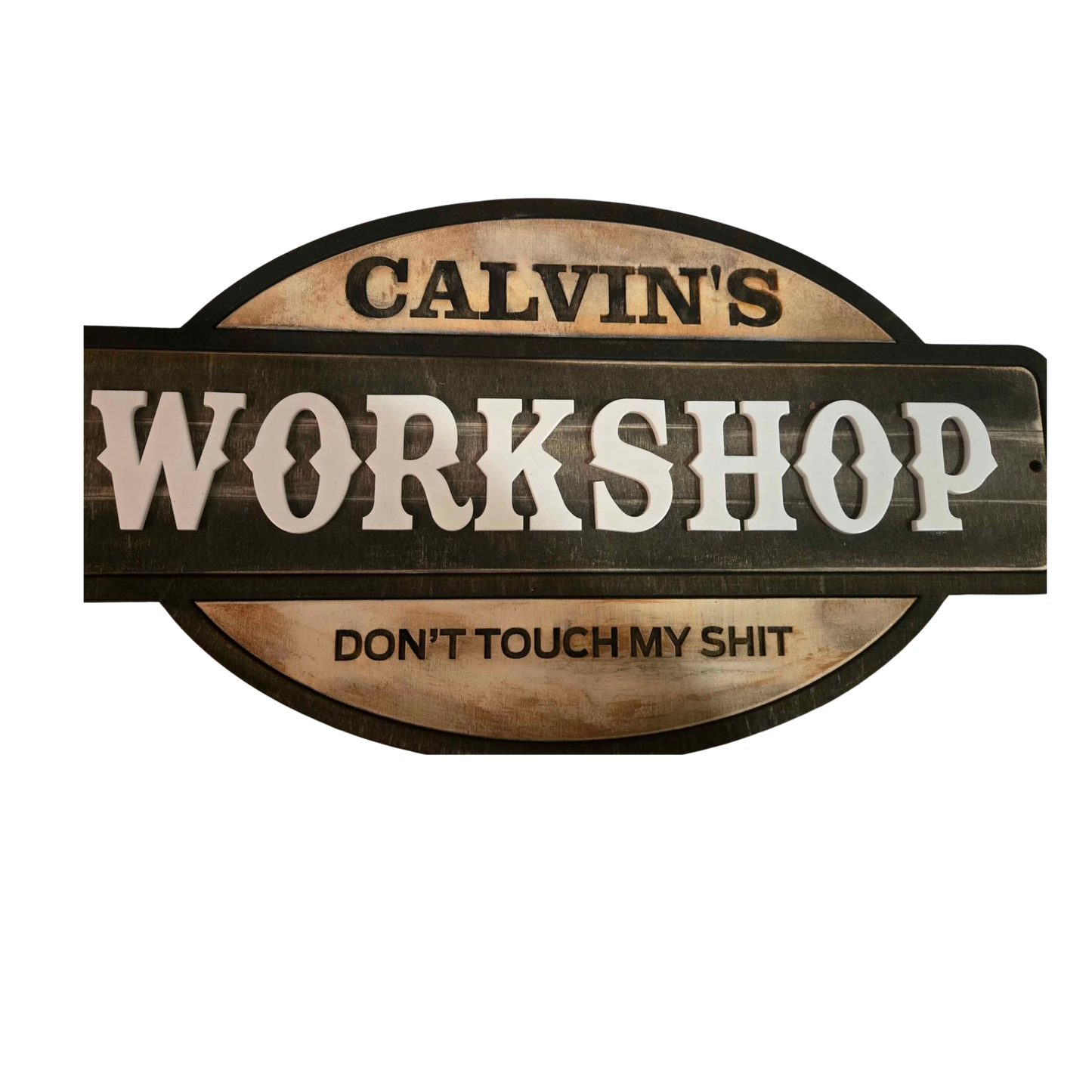 Personalized Workshop Wooden Sign – Laser Cut Garage & Man Cave Wall Decor