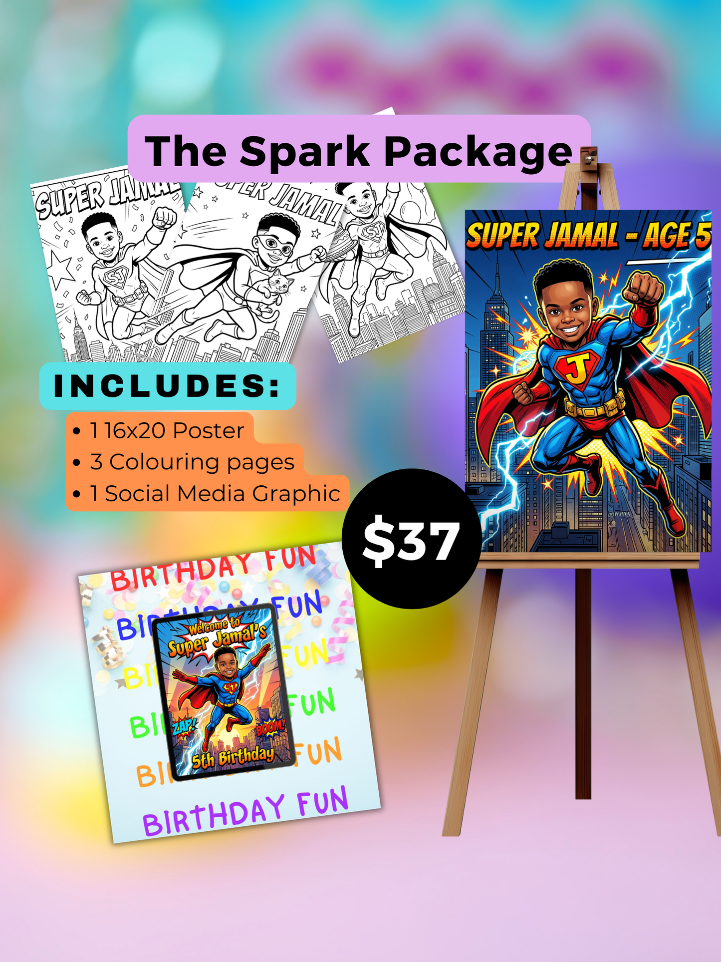 Starter Pack - The Spark Package. Superhero Themed