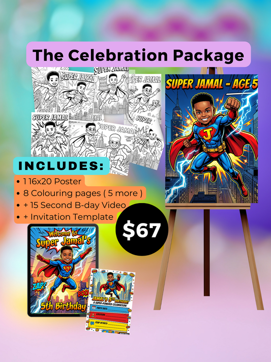 Deluxe Pack -Most Popular -The Celebration Package -Best Seller - Superhero Themed