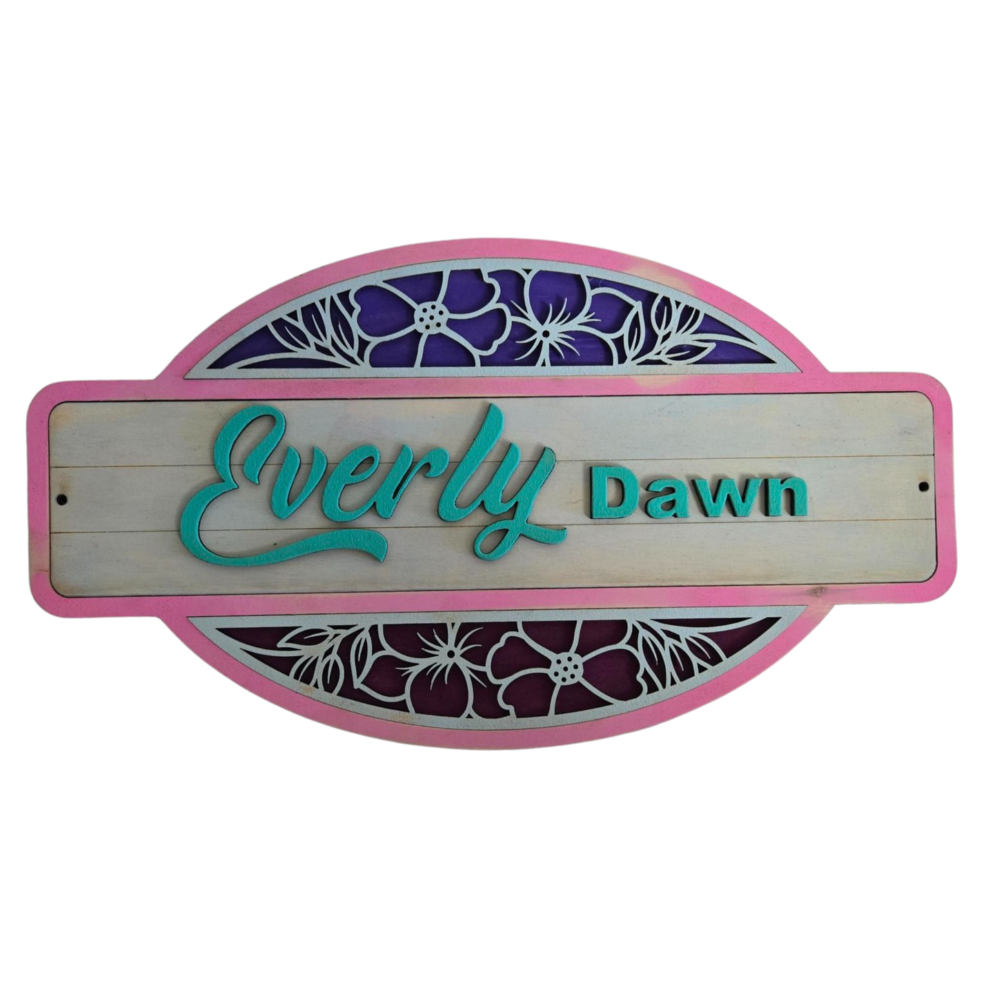 Personalized Baby Name Wooden Sign – Laser Cut Nursery & Kids Room Decor