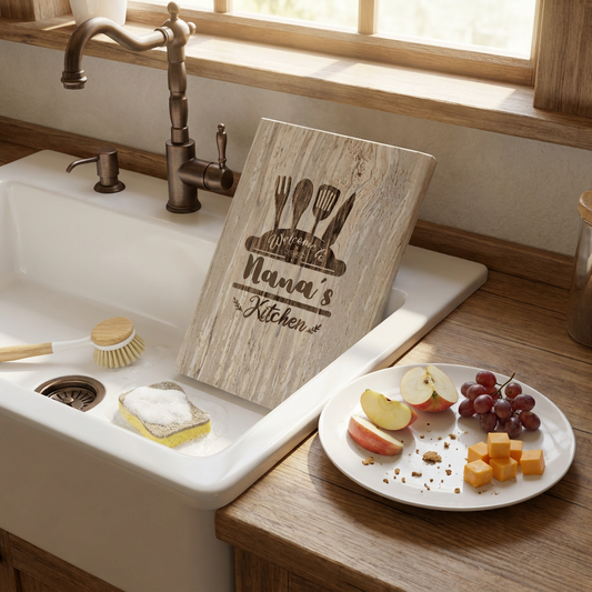 Personalized Live-Edge Wood Cutting Board | Custom Kitchen