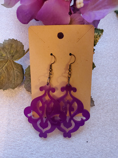 Damask Laser Cut Earrings