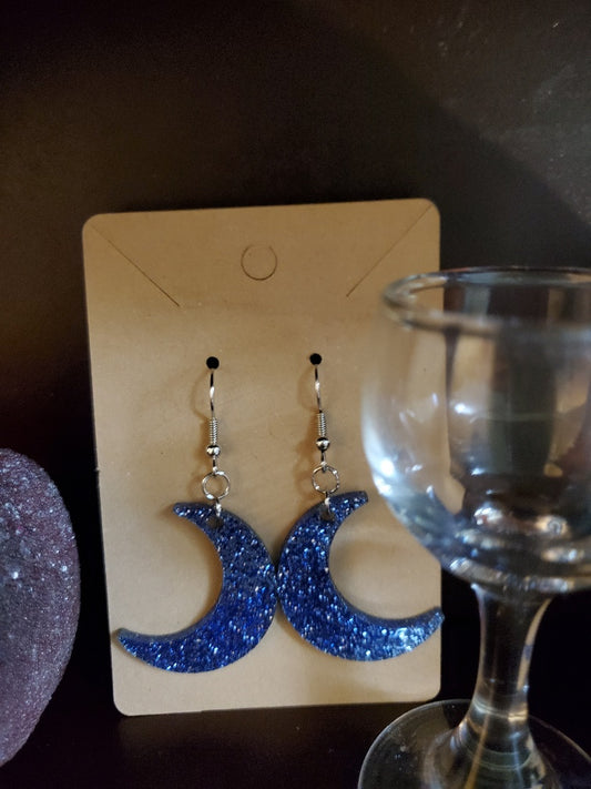 Acrylic Crescent Moon Earrings
